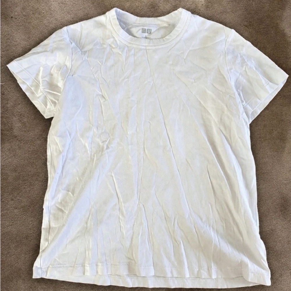 Classic White Crew Neck Men's T‑Shirt